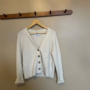 Eco friendly  Women's cream Button-Up Cardigan